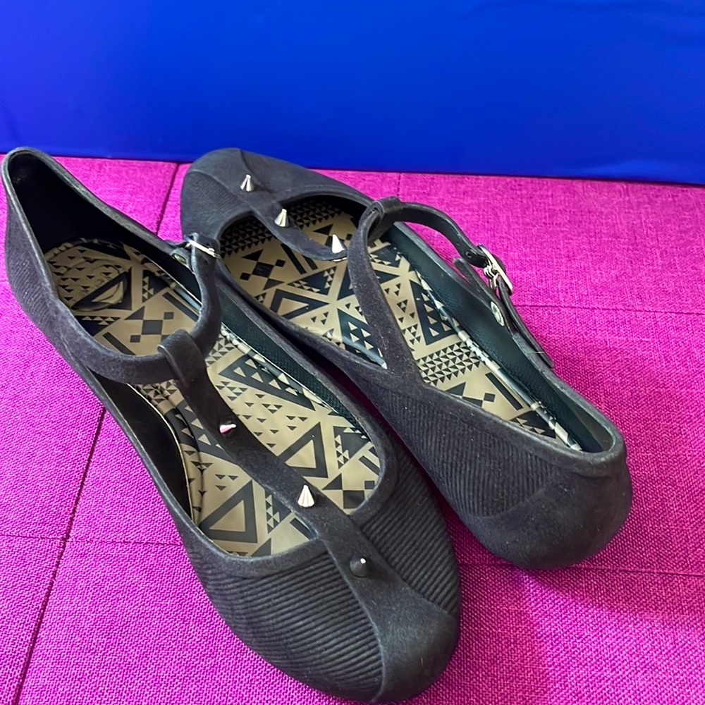 Melissa Velvet Jelly Studded Flats